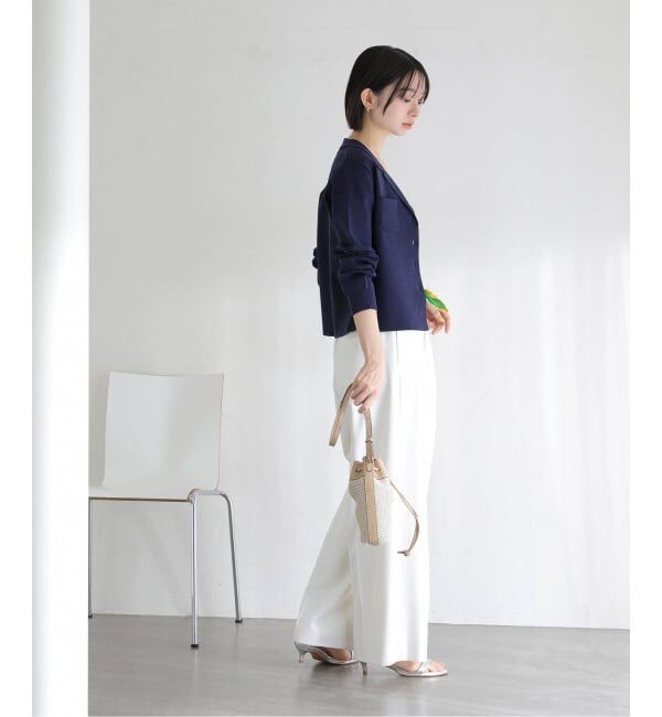  「【洗える】開襟アンサンブル」|ニット・セーター|