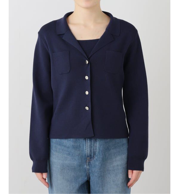  「【洗える】開襟アンサンブル」|ニット・セーター|