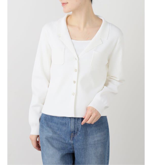  「【洗える】開襟アンサンブル」|ニット・セーター|