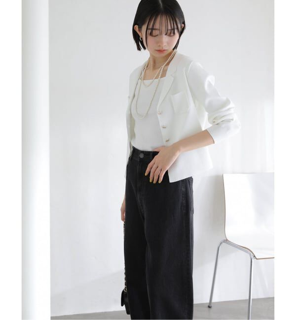  「【洗える】開襟アンサンブル」|ニット・セーター|