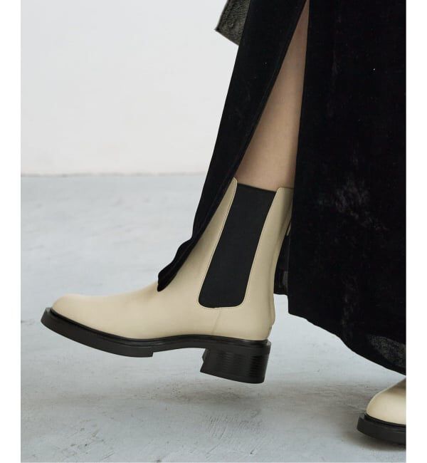  「《追加》レザーモールドチェルシーショートブーツ」|ショートブーツ|