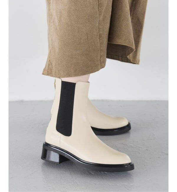  「《追加》レザーモールドチェルシーショートブーツ」|ショートブーツ|