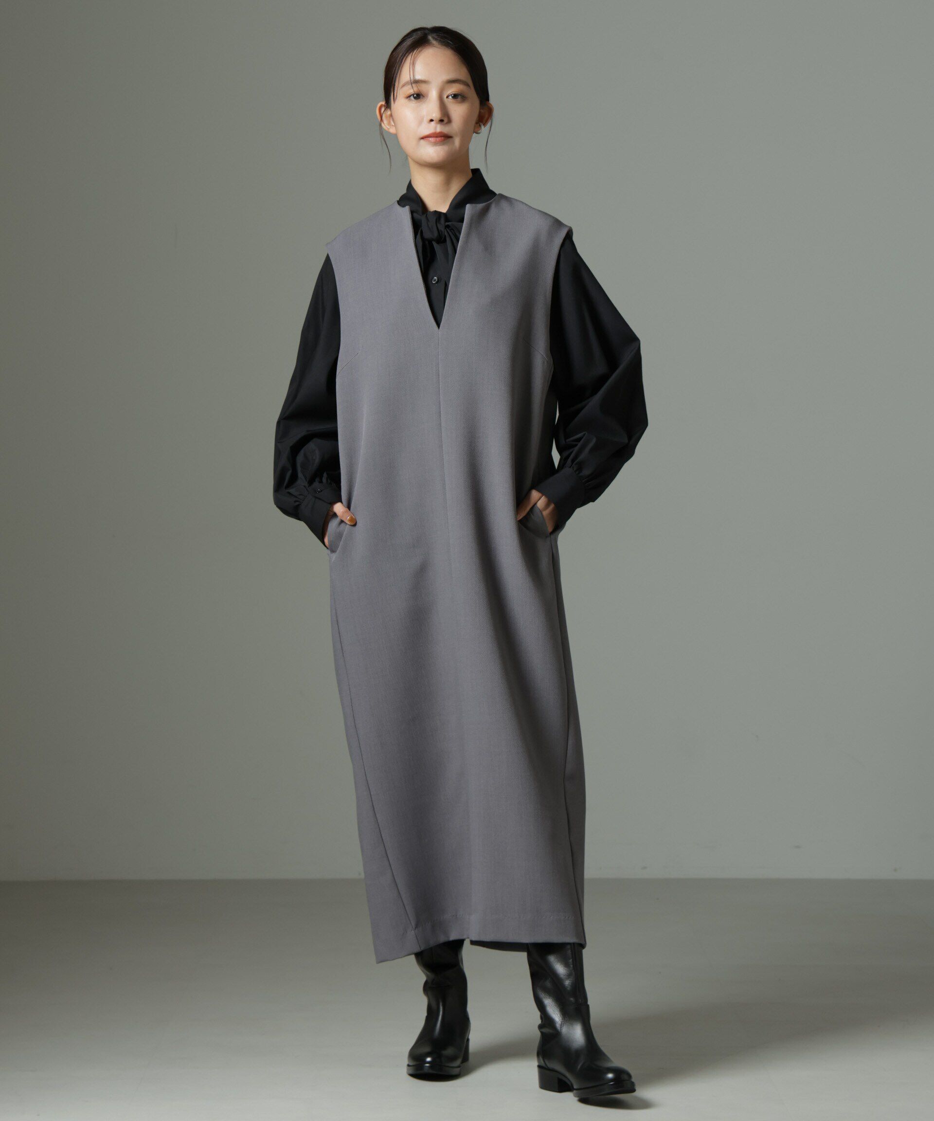 nano･universe「キーネックワンピース」|ワンピース|