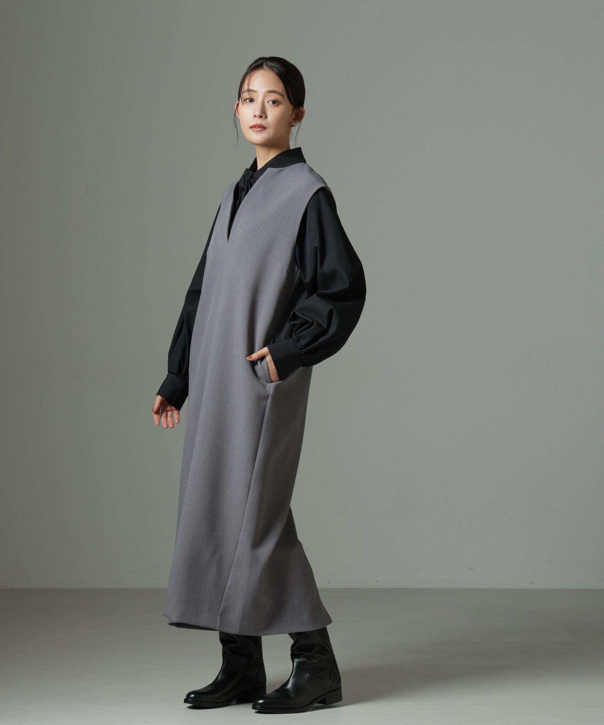 nano･universe「キーネックワンピース」|ワンピース|