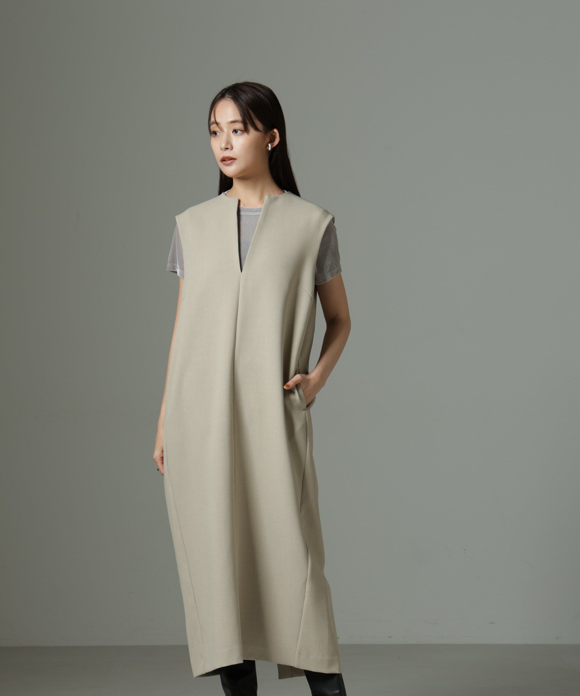 nano･universe「キーネックワンピース」|ワンピース|