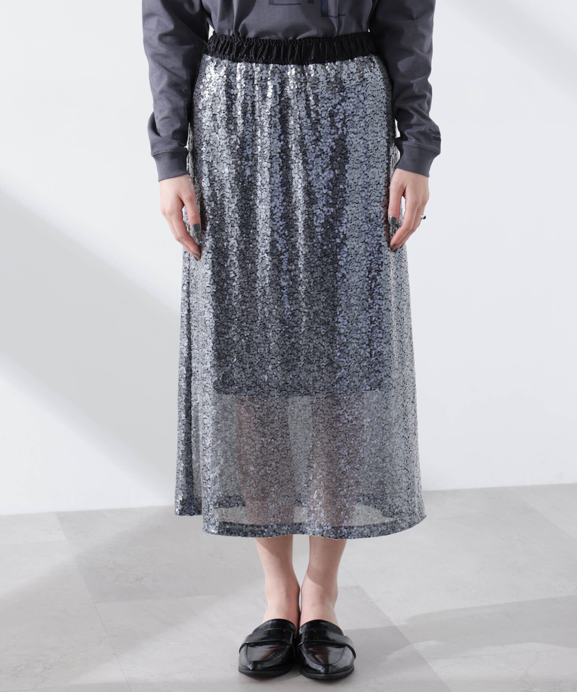 nano･universe「スパンコールスカート」|スカート|