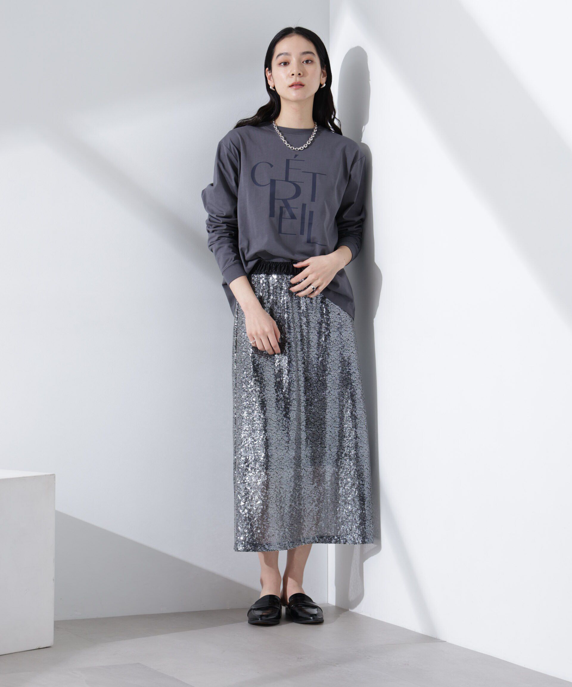 nano･universe「スパンコールスカート」|スカート|