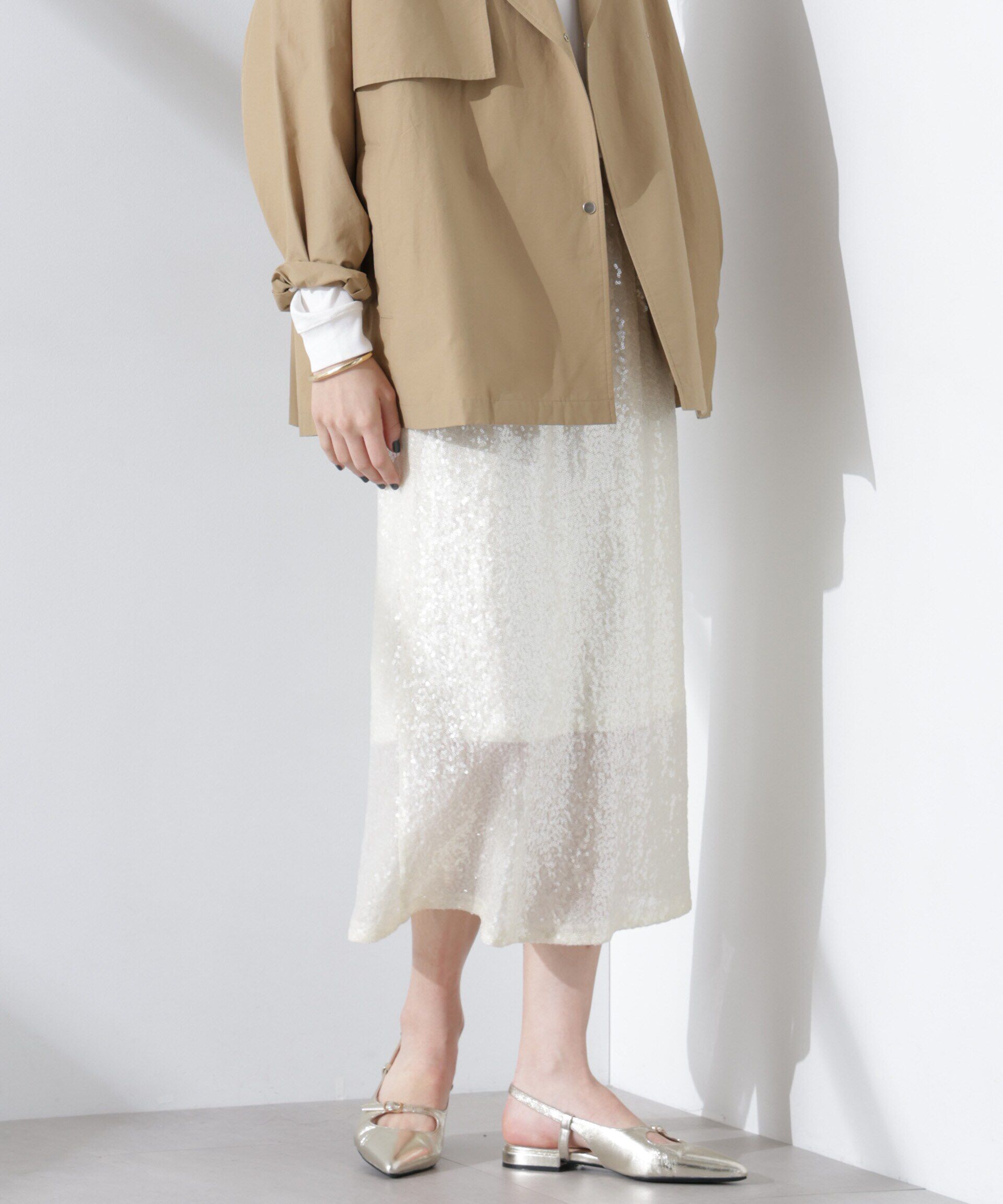 nano･universe「スパンコールスカート」|スカート|