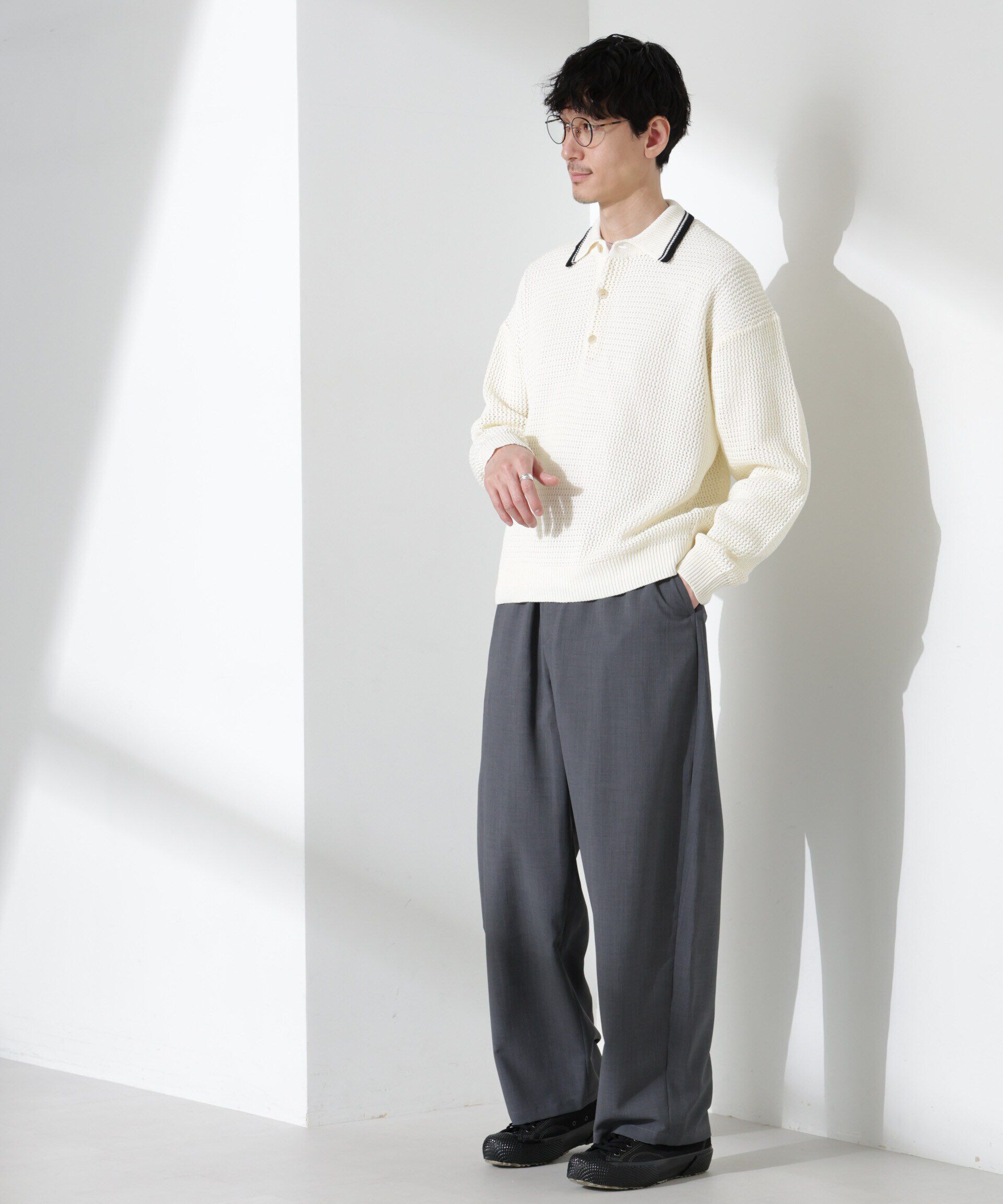 nano･universe「「大人のワイドパンツ」ハイツイストワイドスラックス」|チノ|