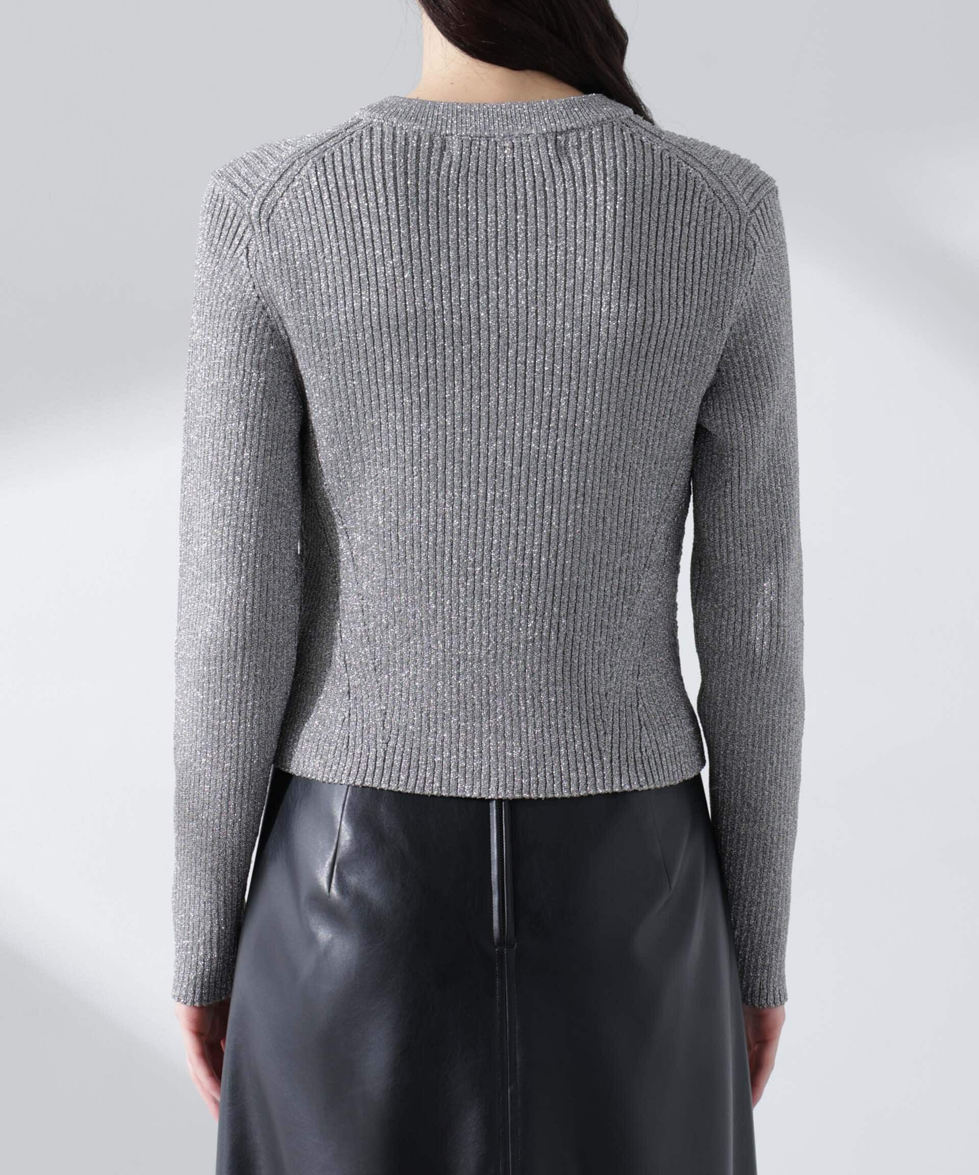 nano･universe「グリッターラメニットカーディガン（セットアップ可）」|ニット・セーター|