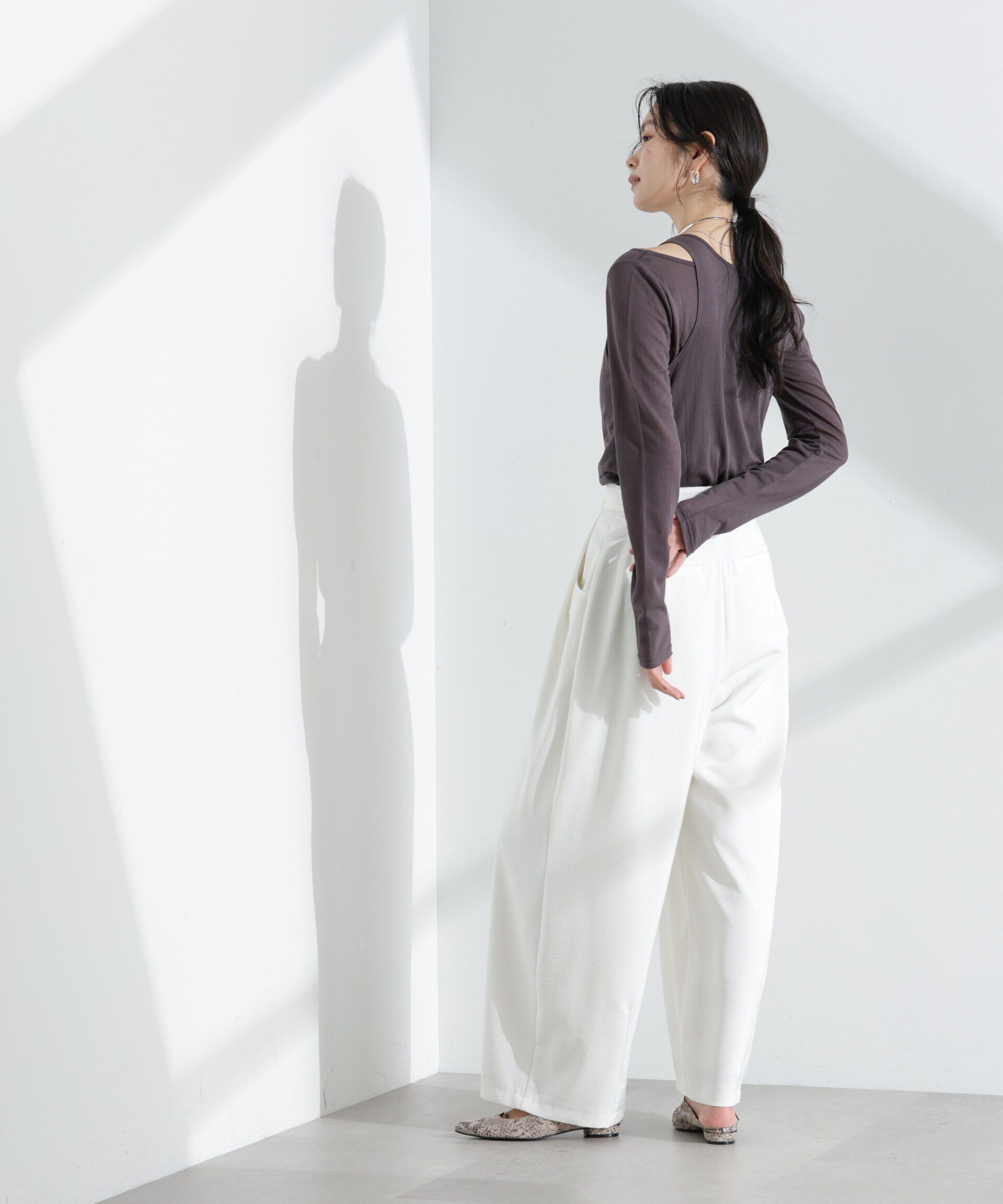 nano･universe「シアータンクトップ＋ロンTレイヤードセット」|Tシャツ・カットソー|