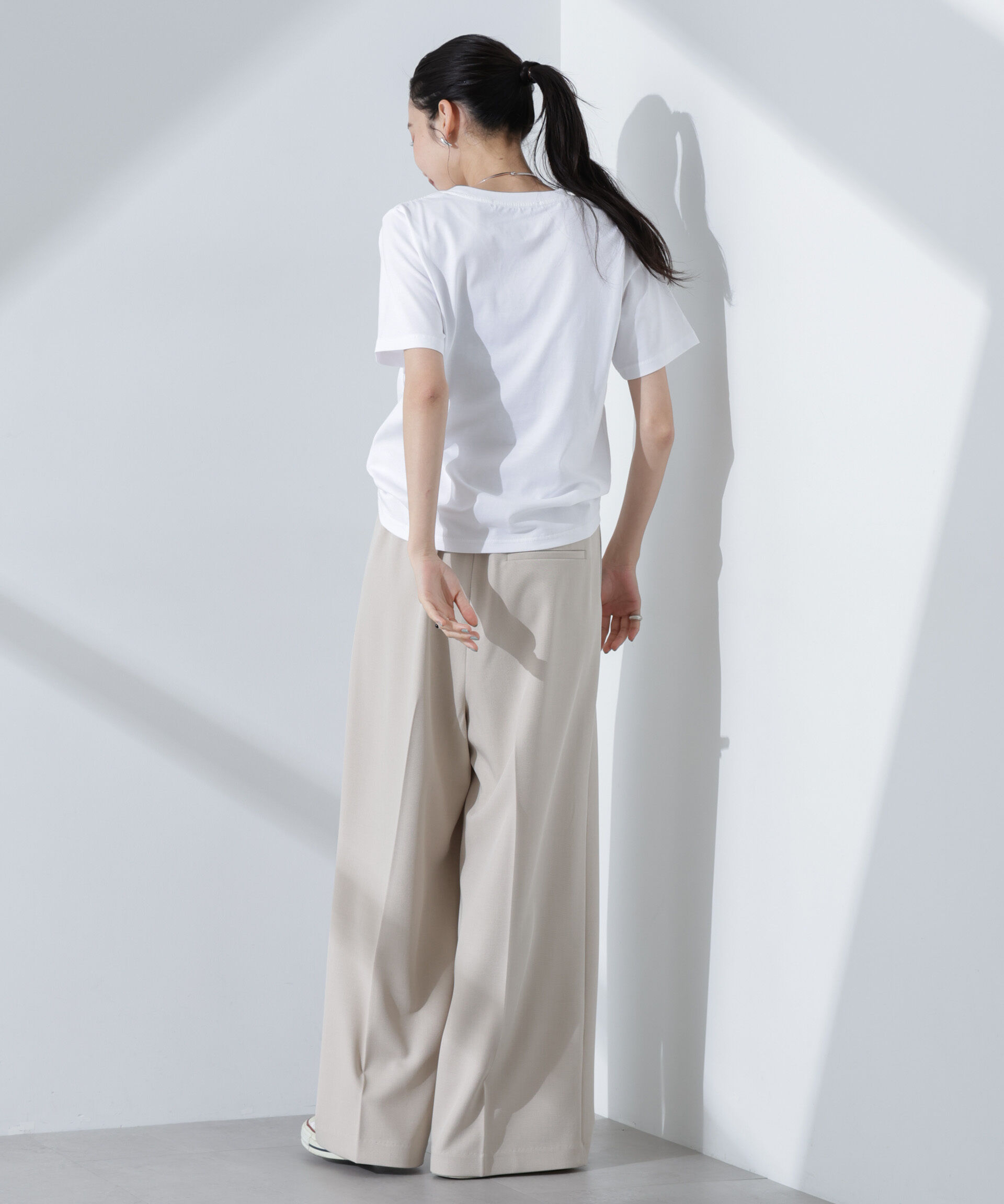 nano･universe「ロゴプリントTシャツ」|Tシャツ・カットソー|