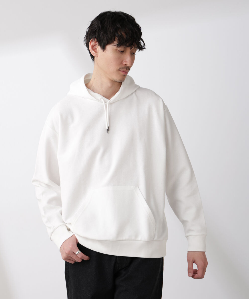 nano･universe「ブークレダンボールプルオーバーパーカー」|Tシャツ・カットソー|ホワイト
