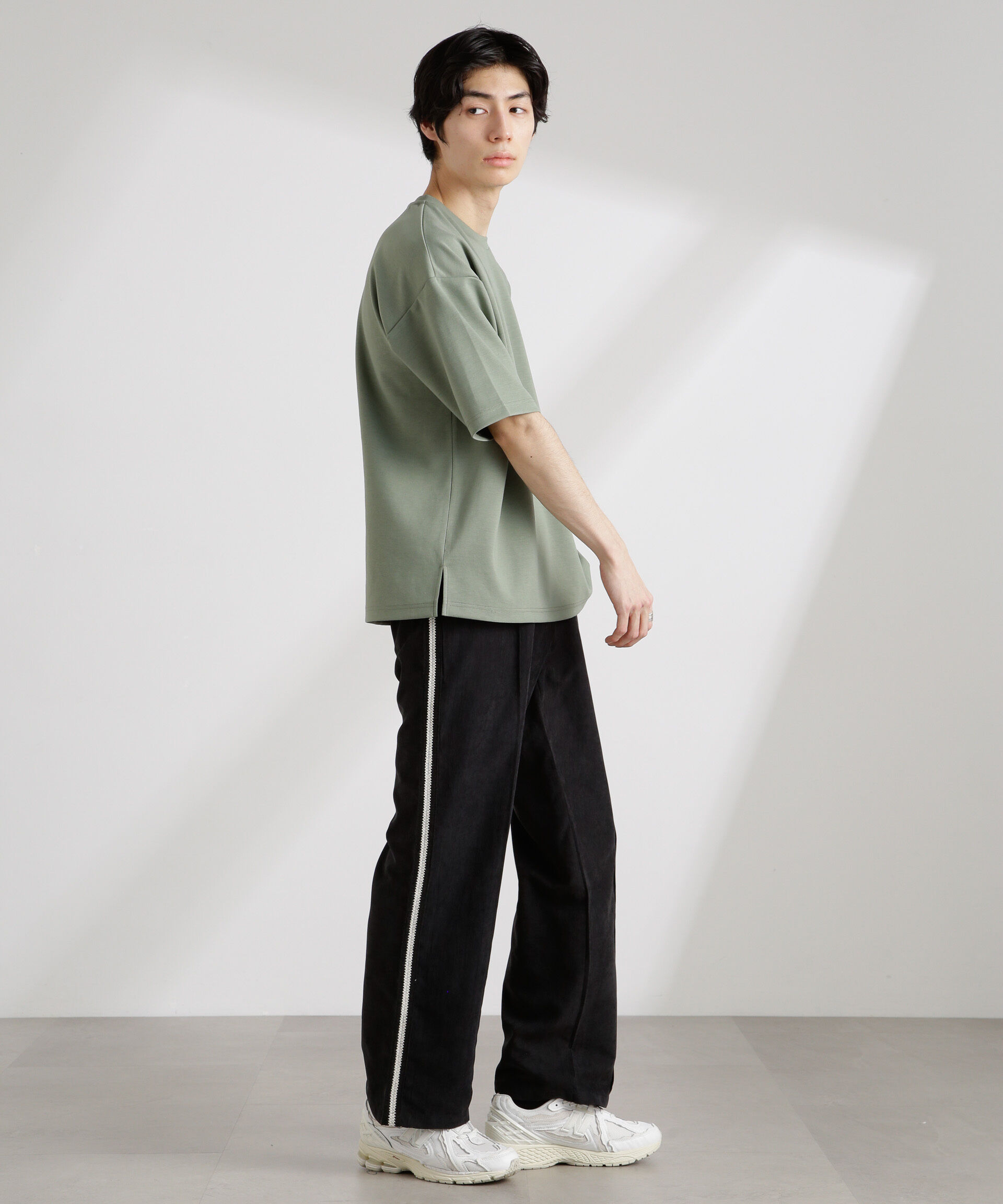 nano･universe「ワイドダンボールTシャツ 半袖」|Tシャツ・カットソー|