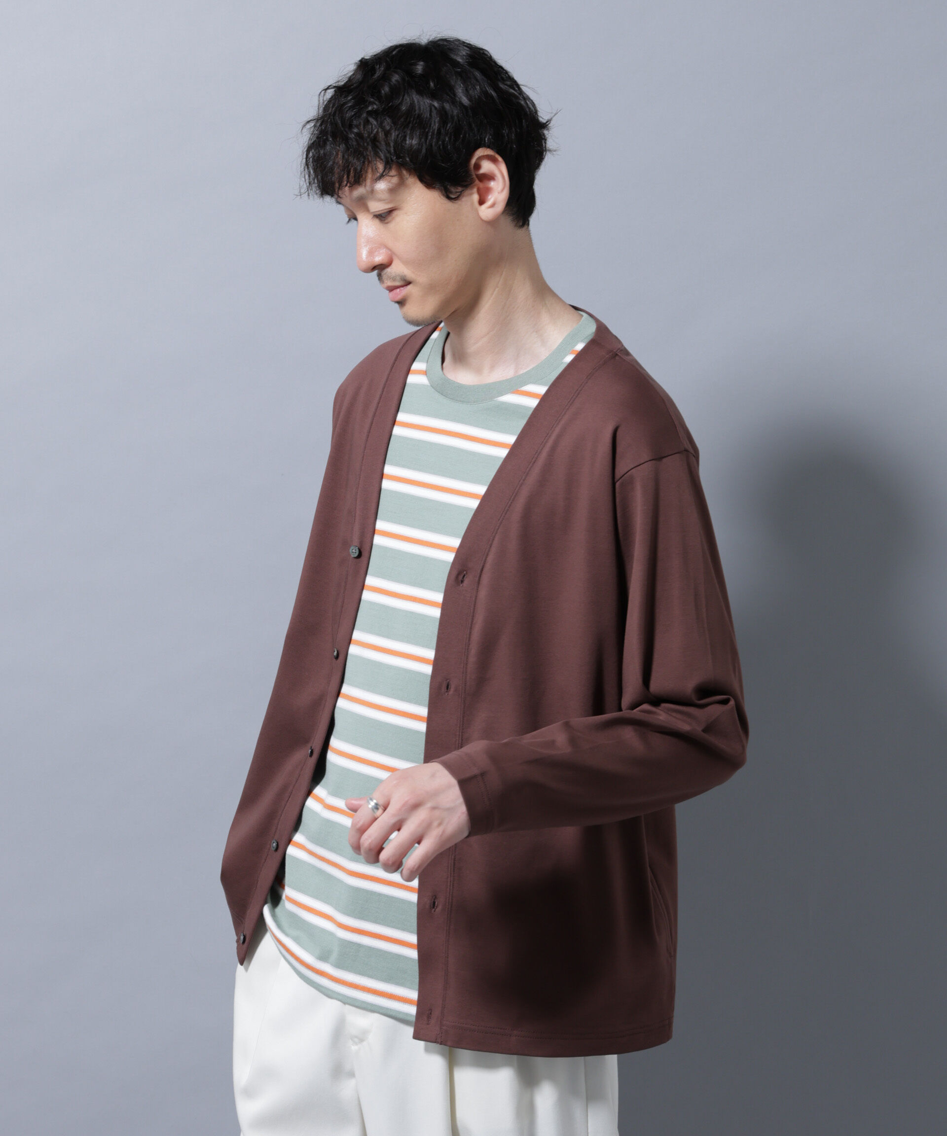 nano･universe「アンチスメルカーディガン 長袖」|Tシャツ・カットソー|レンガ6