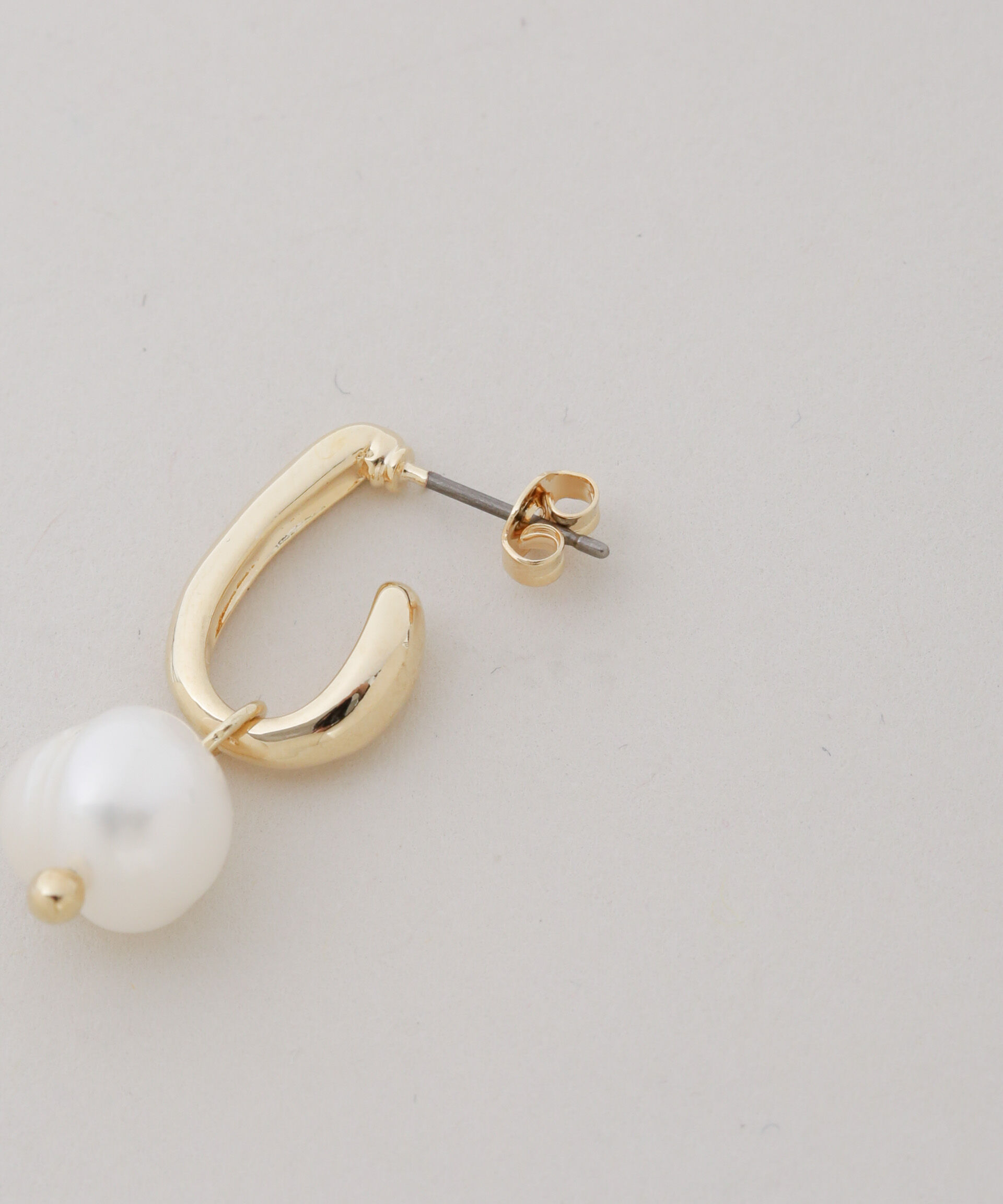nano･universe「淡水パールドロップピアス」|ピアス|