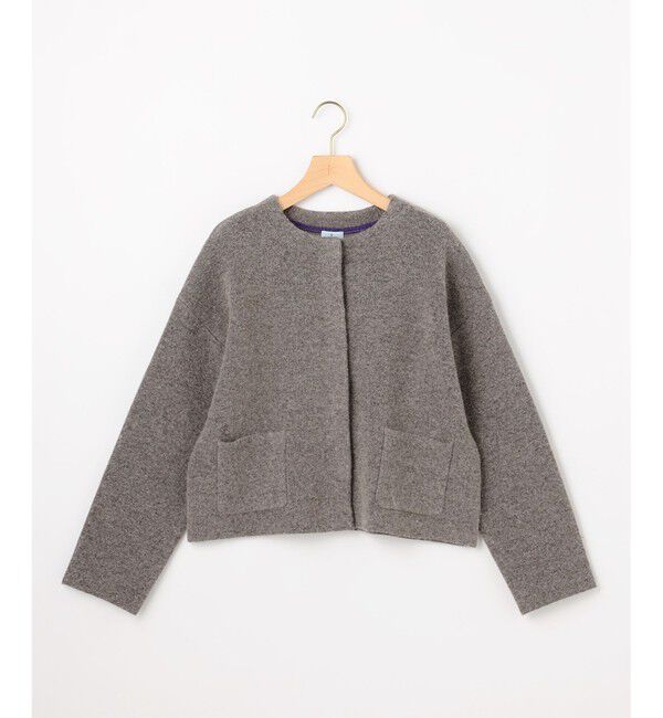 組曲「プレーティングニットアウター ジャケット」|ノーカラージャケット|