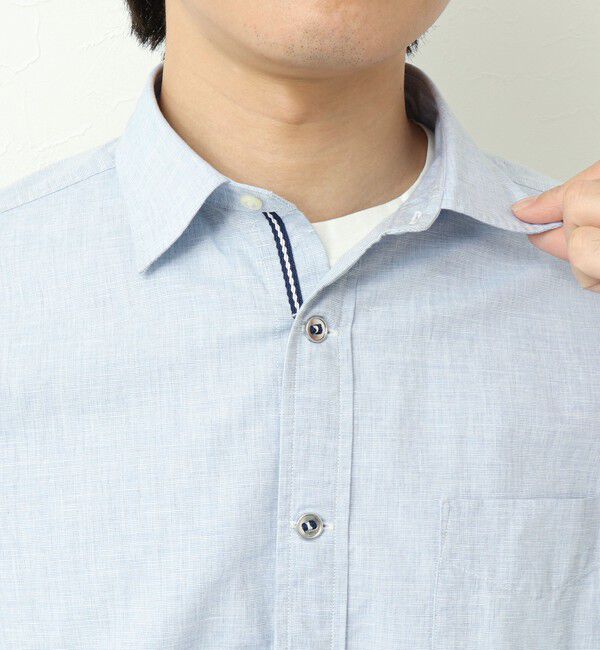 NOLLEY'S goodman「綿麻パラシュートボタン 7分袖シャツ 25SS」|シャツ・ブラウス|