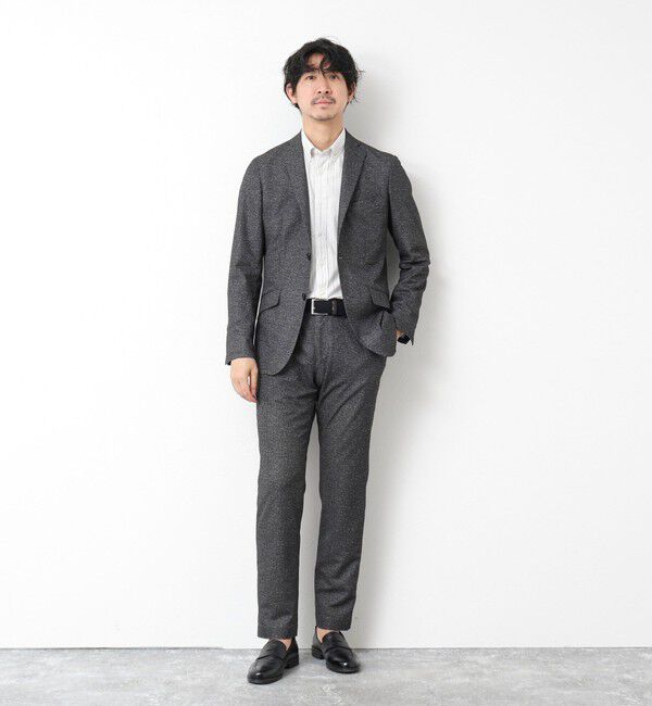 NOLLEY'S goodman「《ビジカジ/セットアップ対応》ドットサッカーストレッチジャケット 25SS」|テーラードジャケット|