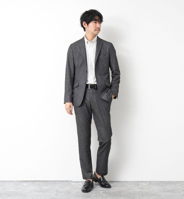 NOLLEY'S goodman「《ビジカジ/セットアップ対応》ドットサッカーストレッチジャケット 25SS」|テーラードジャケット|