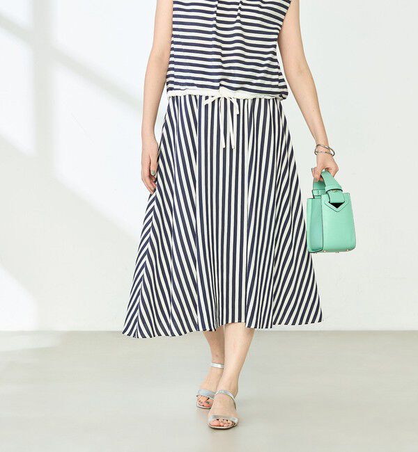 NOLLEY'S「《セットアップ対応》ドビーストライプフレアスカート」|フレア|
