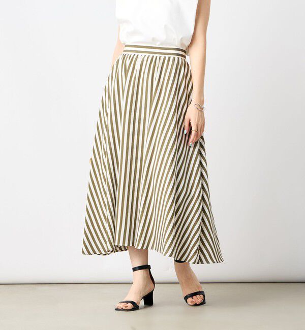 NOLLEY'S「《セットアップ対応》ドビーストライプフレアスカート」|フレア|