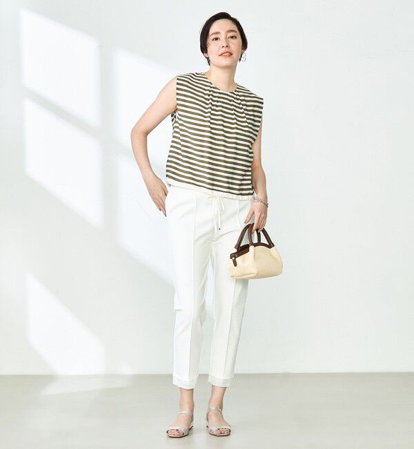 NOLLEY'S「《セットアップ対応》ドビーボーダータックブラウス」|シャツ・ブラウス|