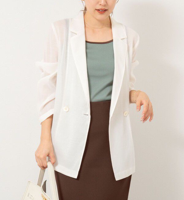 NOLLEY'S「テレコ配色タンクトップ」|タンクトップ|