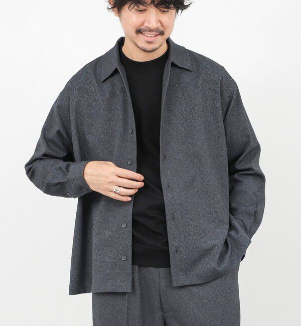 NOLLEY'S goodman「《セットアップ対応》LANATEC イージーケアウォッシャブルシャツ 25AW」|シャツ・ブラウス|グレイッシュブルー