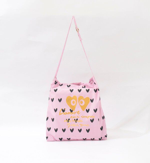 grace grace「【grace grace/グラスグラス】ハートアイサブバッグ」|エコバッグ|ピンク系３