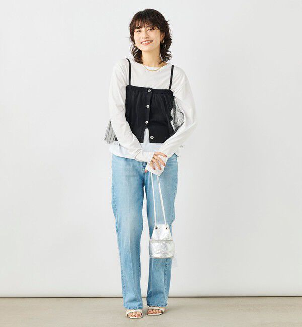 NOLLEY'S「《手洗い可能》チュールリブビスチェ」|キャミソール|