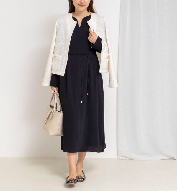 NOLLEY'S「ウォッシャブルウエストタックワンピース」|ワンピース|ブラック