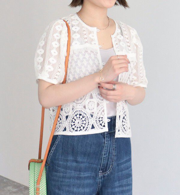 fredy emue「レース切替前開きブラウス」|シャツ・ブラウス|