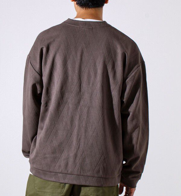 GLOSTER「【カーディガン＋ロンT セットアイテム】ふくれジャガード カーデアンサンブル」|カーディガン|