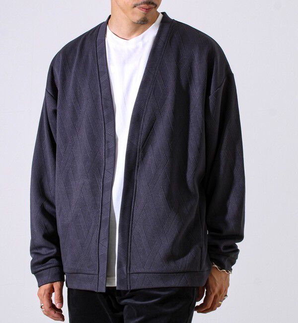 GLOSTER「【カーディガン＋ロンT セットアイテム】ふくれジャガード カーデアンサンブル」|カーディガン|