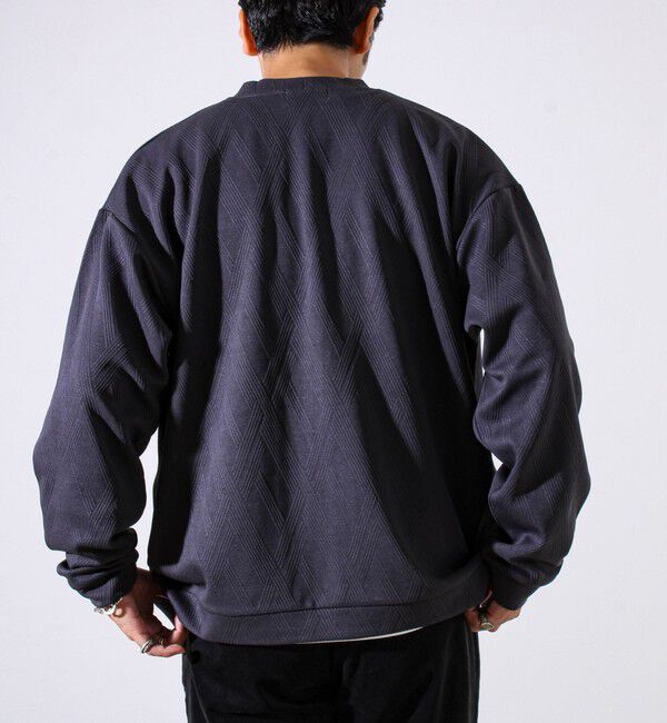 GLOSTER「【カーディガン＋ロンT セットアイテム】ふくれジャガード カーデアンサンブル」|カーディガン|