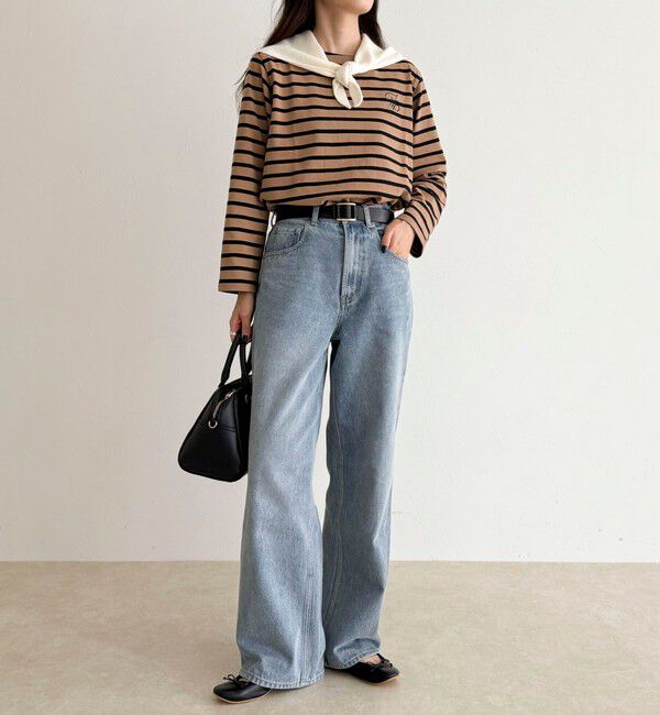 fredy emue「コンパクトボーダーロンTシャツ」|Tシャツ・カットソー|