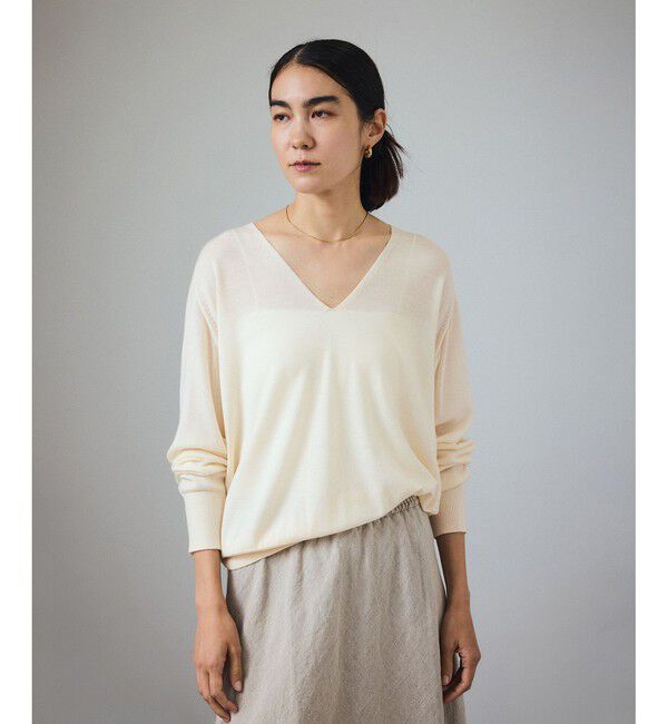 SALON adam et rope'「ウォッシャブルウールVネックプルオーバー」|ニット・セーター|