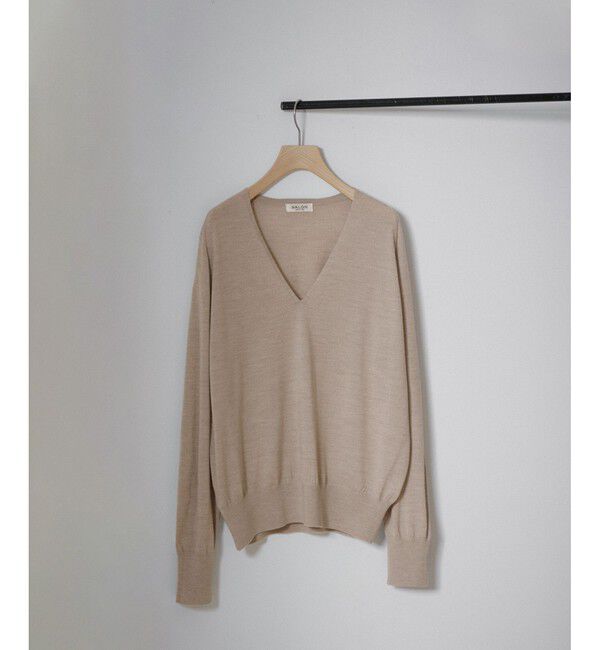 SALON adam et rope'「ウォッシャブルウールVネックプルオーバー」|ニット・セーター|