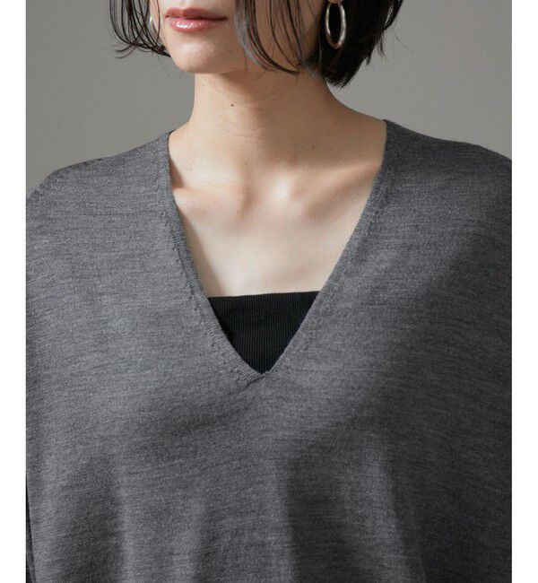 SALON adam et rope'「ウォッシャブルウールVネックプルオーバー」|ニット・セーター|