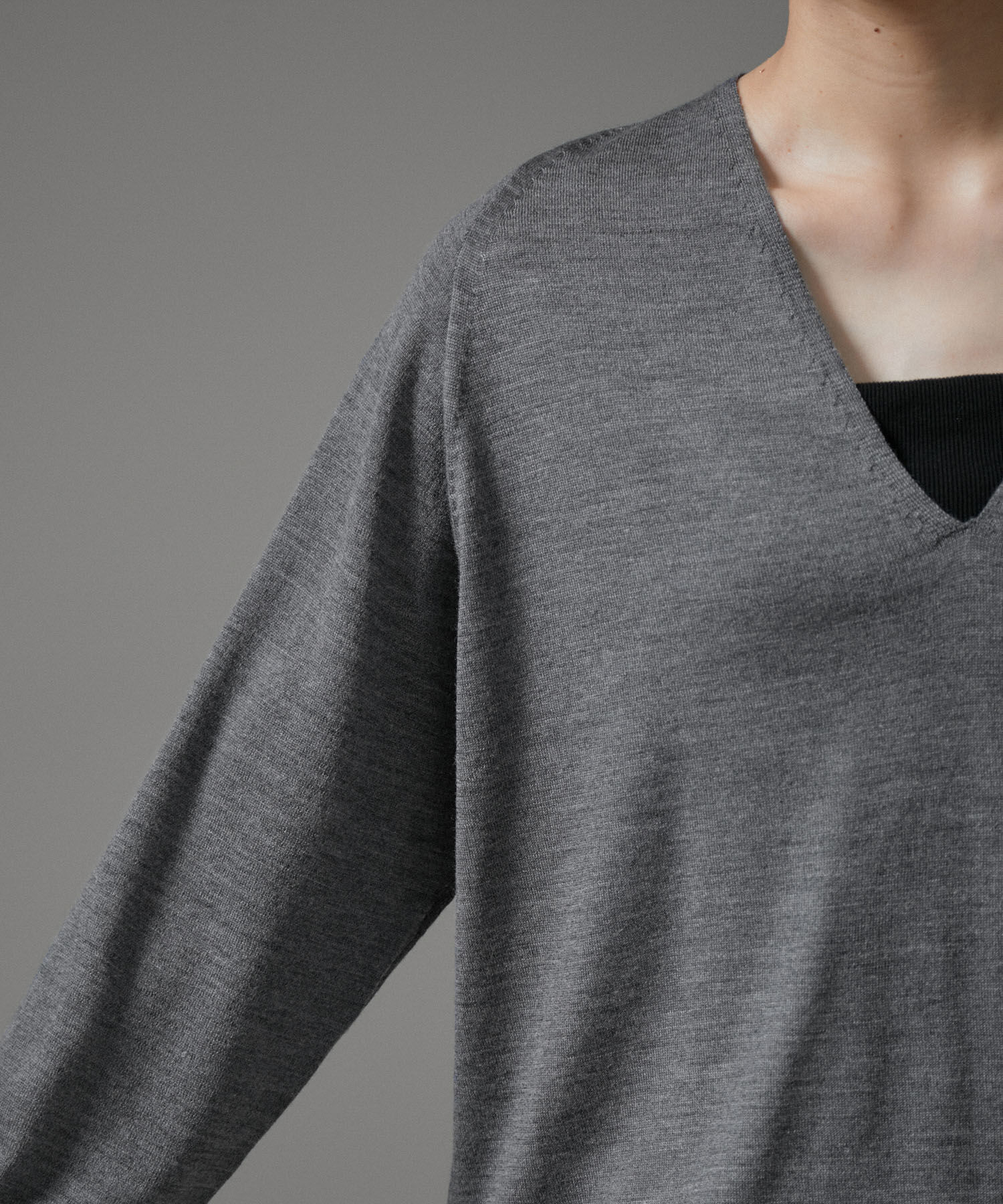 SALON adam et rope'「ウォッシャブルウールVネックプルオーバー」|ニット・セーター|