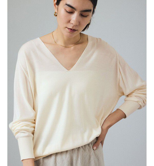 SALON adam et rope'「ウォッシャブルウールVネックプルオーバー」|ニット・セーター|オフサブ