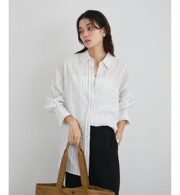 SALON adam et rope'「ワイドピッチストライプシャツ」|シャツ・ブラウス|