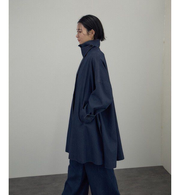 SALON adam et rope'「デニムテントシルエットステンカラーコート」|ステンカラーコート|