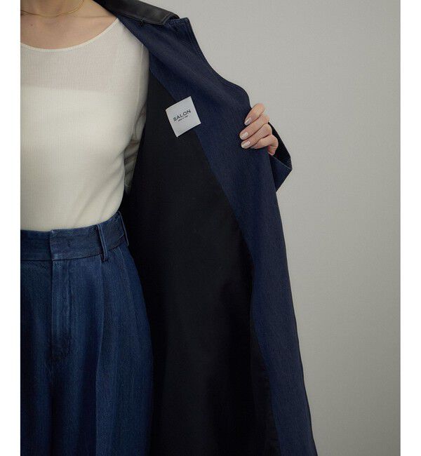 SALON adam et rope'「デニムテントシルエットステンカラーコート」|ステンカラーコート|