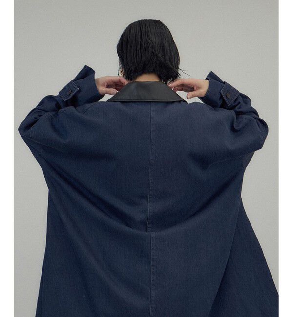 SALON adam et rope'「デニムテントシルエットステンカラーコート」|ステンカラーコート|