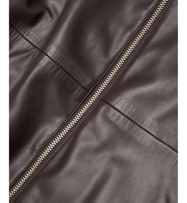 SALON adam et rope'「レザーライクフーデッドパーカー」|ブルゾン・スタジャン|