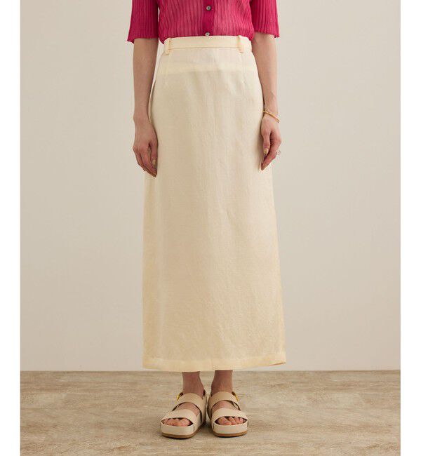 ROPE「アセテートリネンバッククロススカート/洗える」|スカート|