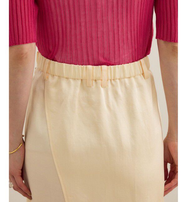 ROPE「アセテートリネンバッククロススカート/洗える」|スカート|