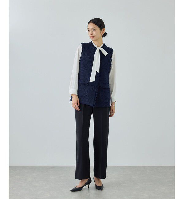 ROPE「トリアセダブルクロス ストレートワイドパンツ/イージーケア・セットアップ対応・26SS」|チノ|